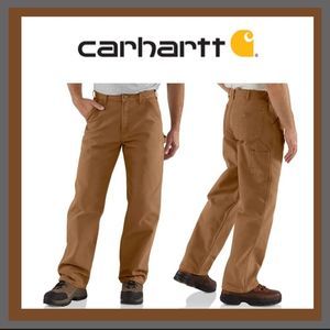 Carhartt Washed Loose Fit Duck Work Utility Pants in Carhartt Brown Size 30X36